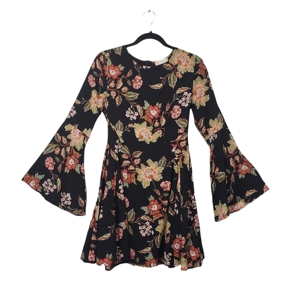 Altar'd State Thessaly Bell Sleeves Floral Dress Size Extra Small - Picture 15 of 15
